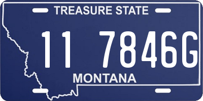 MT license plate 117846G