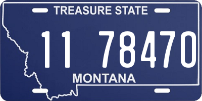 MT license plate 117847O