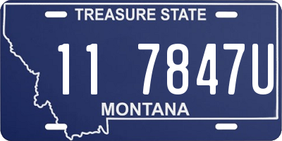 MT license plate 117847U