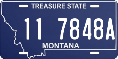 MT license plate 117848A