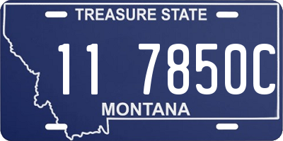 MT license plate 117850C