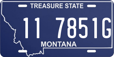 MT license plate 117851G