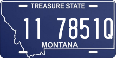 MT license plate 117851Q