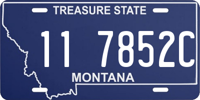 MT license plate 117852C