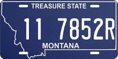 MT license plate 117852R