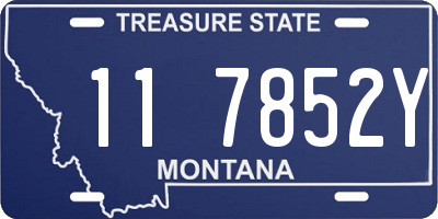 MT license plate 117852Y
