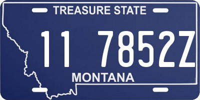 MT license plate 117852Z