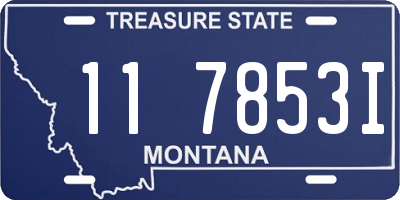 MT license plate 117853I