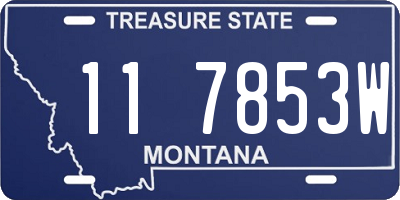 MT license plate 117853W