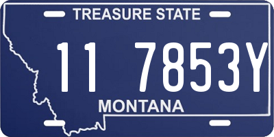 MT license plate 117853Y