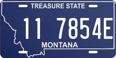 MT license plate 117854E