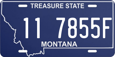 MT license plate 117855F