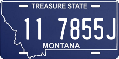 MT license plate 117855J