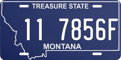 MT license plate 117856F