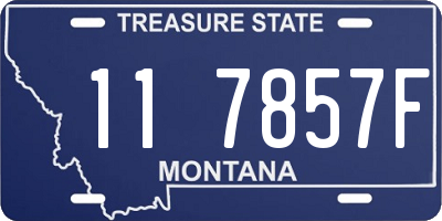 MT license plate 117857F