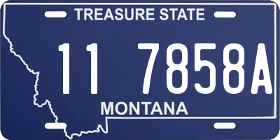 MT license plate 117858A