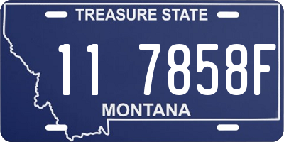 MT license plate 117858F