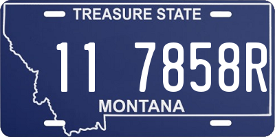 MT license plate 117858R