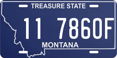 MT license plate 117860F