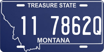 MT license plate 117862Q
