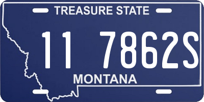 MT license plate 117862S