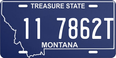 MT license plate 117862T