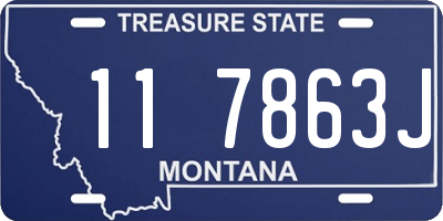 MT license plate 117863J