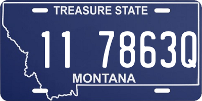 MT license plate 117863Q