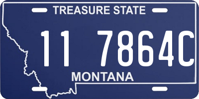 MT license plate 117864C
