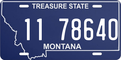 MT license plate 117864O