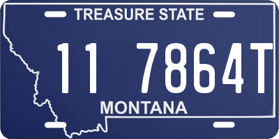 MT license plate 117864T
