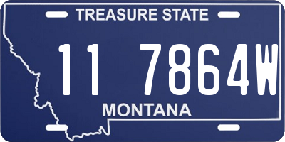 MT license plate 117864W