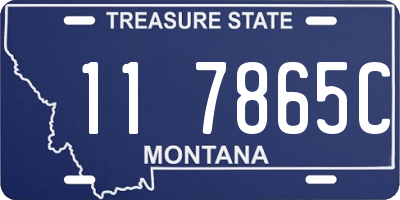 MT license plate 117865C