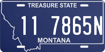 MT license plate 117865N