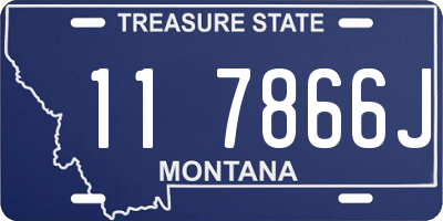MT license plate 117866J