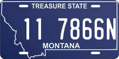MT license plate 117866N