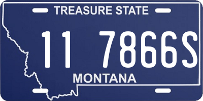 MT license plate 117866S