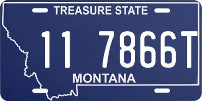 MT license plate 117866T