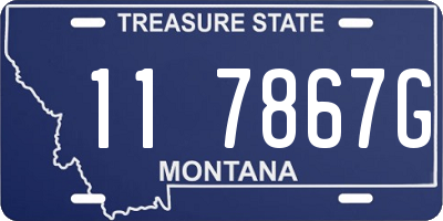 MT license plate 117867G
