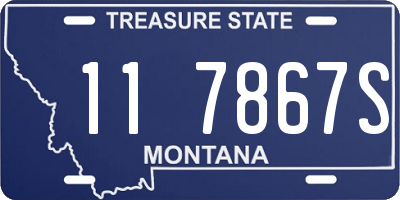 MT license plate 117867S