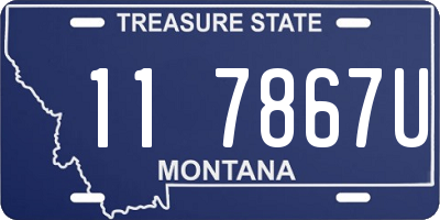 MT license plate 117867U