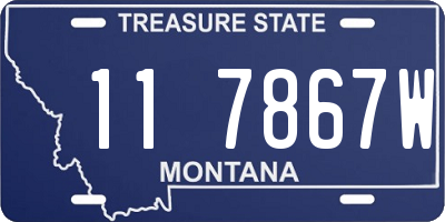 MT license plate 117867W