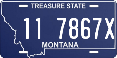 MT license plate 117867X