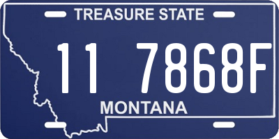 MT license plate 117868F