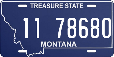 MT license plate 117868O