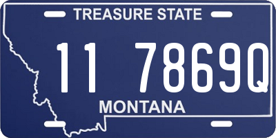 MT license plate 117869Q