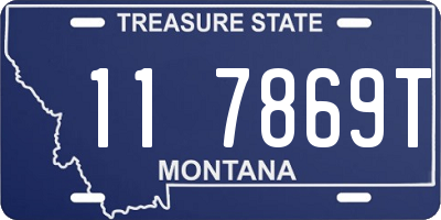 MT license plate 117869T