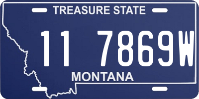 MT license plate 117869W