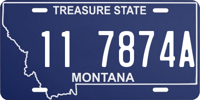 MT license plate 117874A