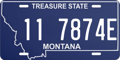 MT license plate 117874E